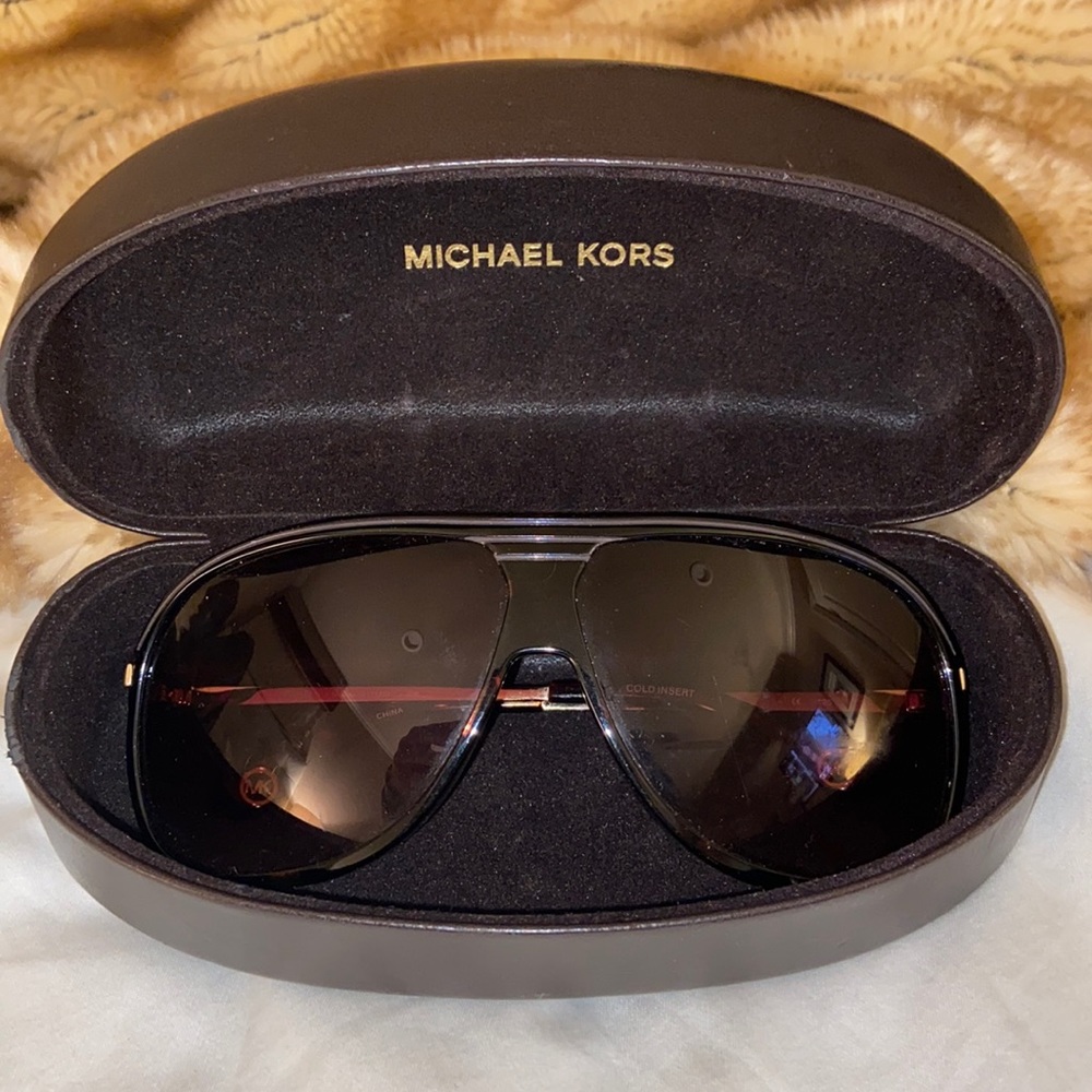 Michael Kors Medina sunglasses in dark brown and tortoise